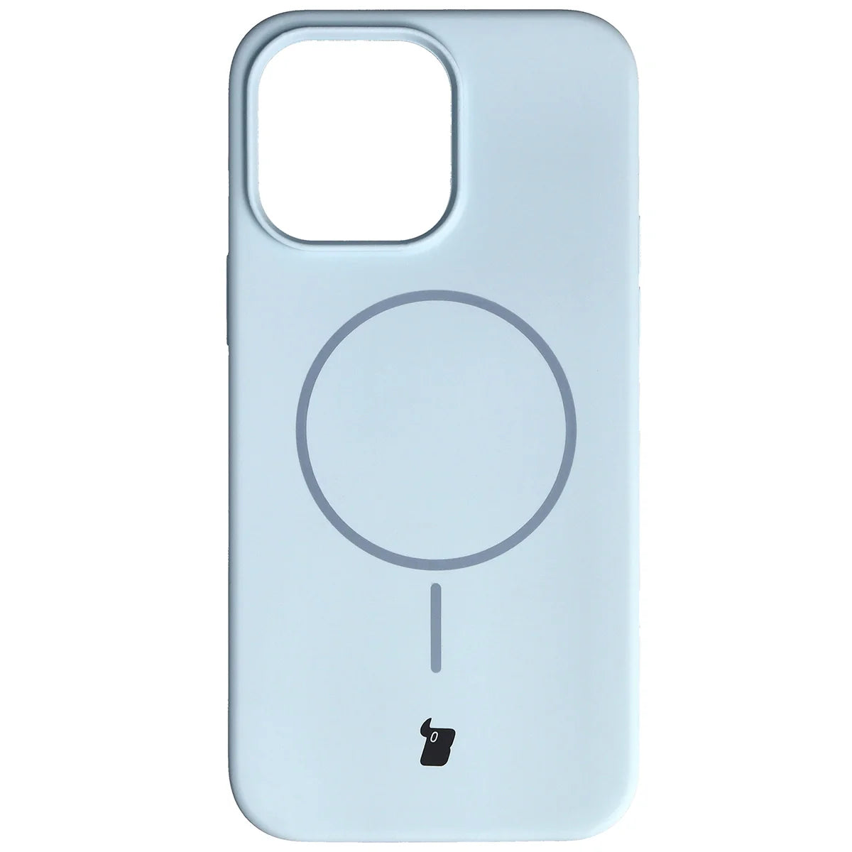 Silikon Handyhülle mit Magnetring für iPhone 14 Pro Max, Bizon Soft Case Magnetic, Hellblau