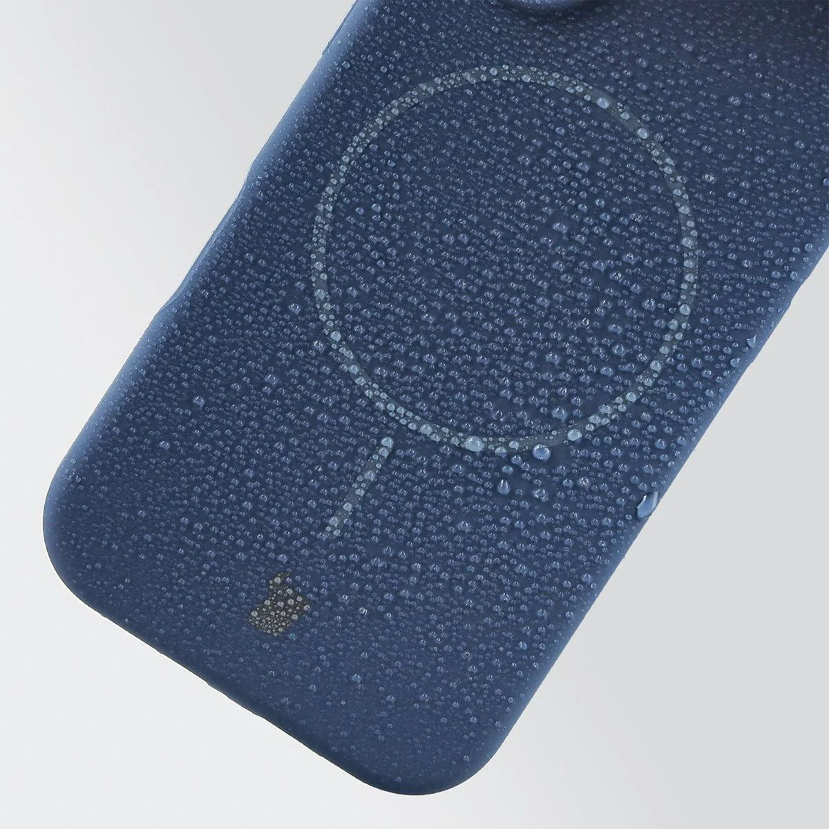 Silikon Handyhülle mit Magnetring für iPhone 15 Pro, Bizon Soft Case Magnetic, Dunkelblau