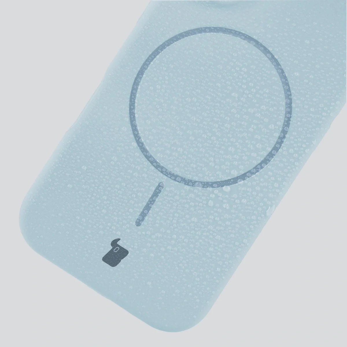 Silikon Handyhülle mit Magnetring für iPhone 15 Pro, Bizon Soft Case Magnetic, Hellblau