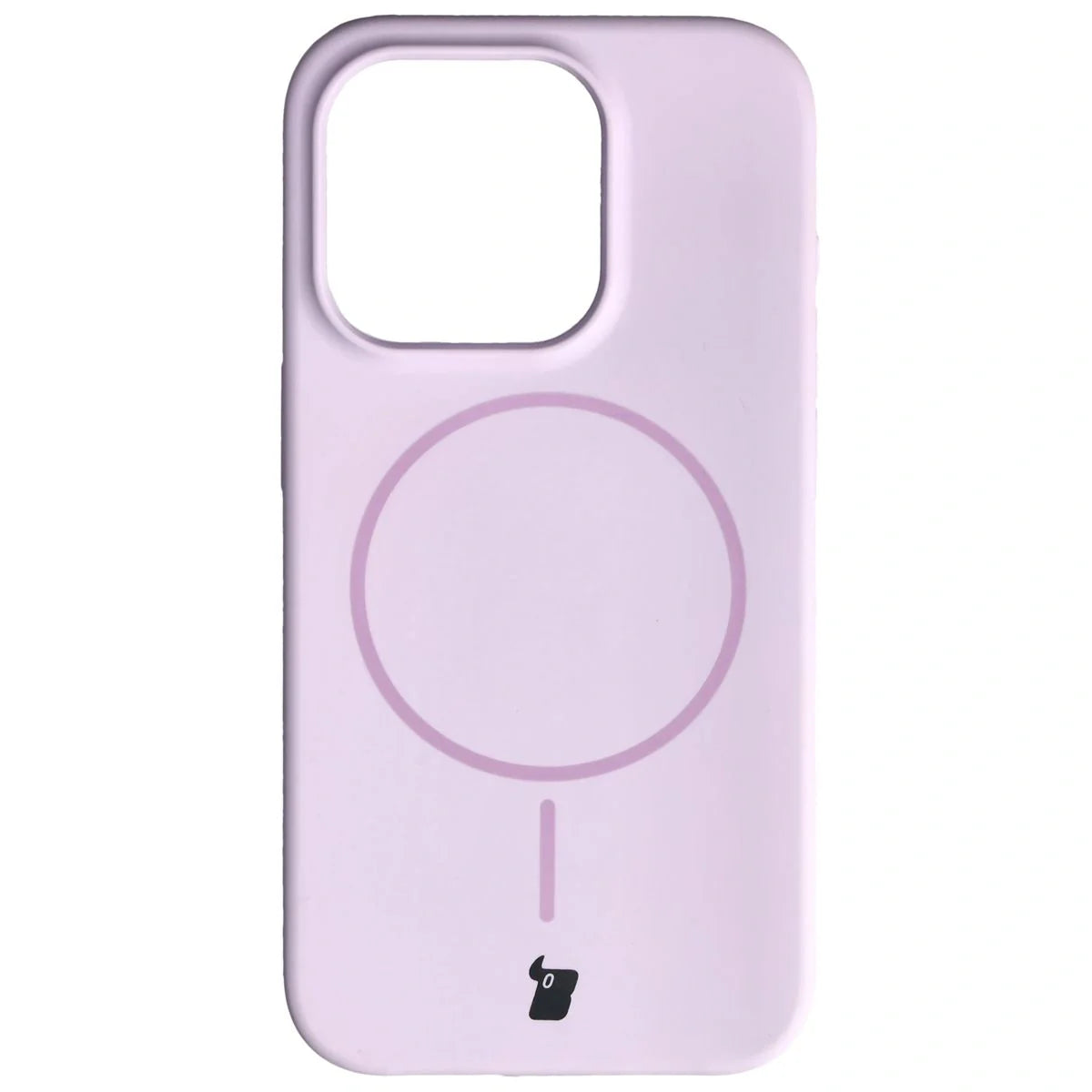 Silikon Handyhülle mit Magnetring für iPhone 15 Pro, Bizon Soft Case Magnetic, Hellviolett