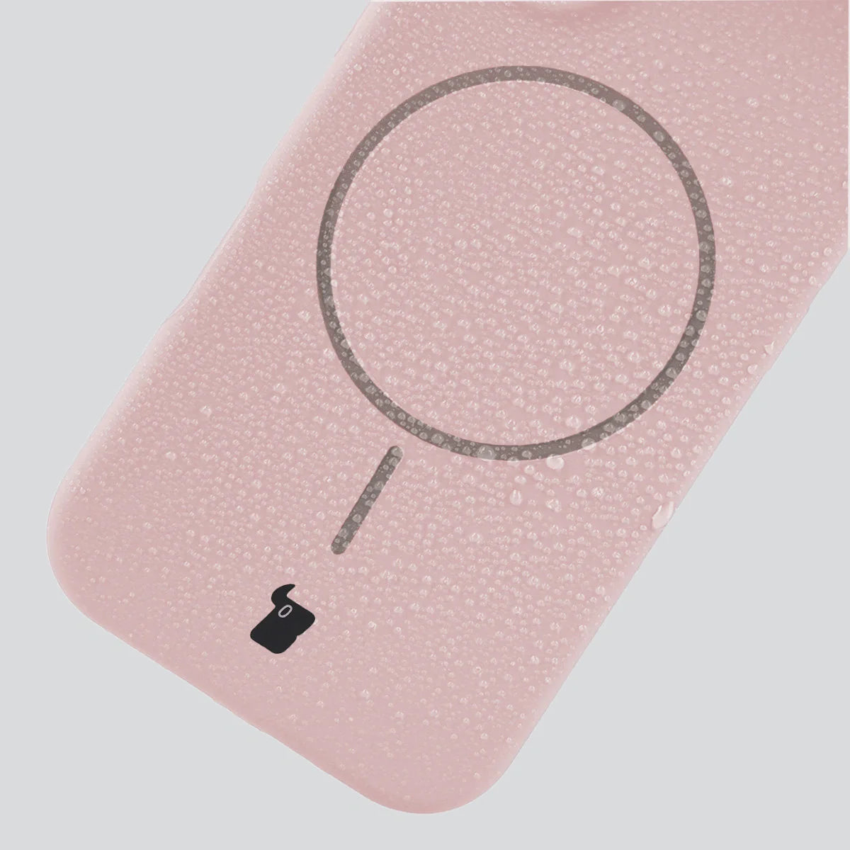 Silikon Handyhülle mit Magnetring für iPhone 17, Bizon Soft Case Magnetic, Hellrosa