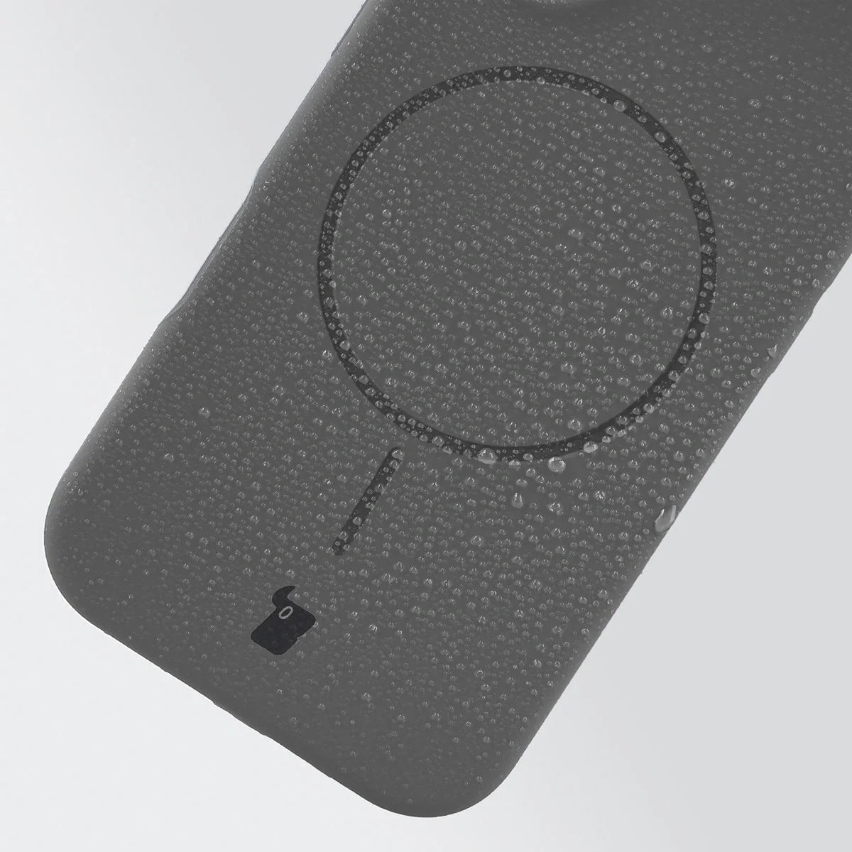 Silikon Handyhülle mit Magnetring für iPhone 17 Pro Max, Bizon Soft Case Magnetic, Graphitfarben