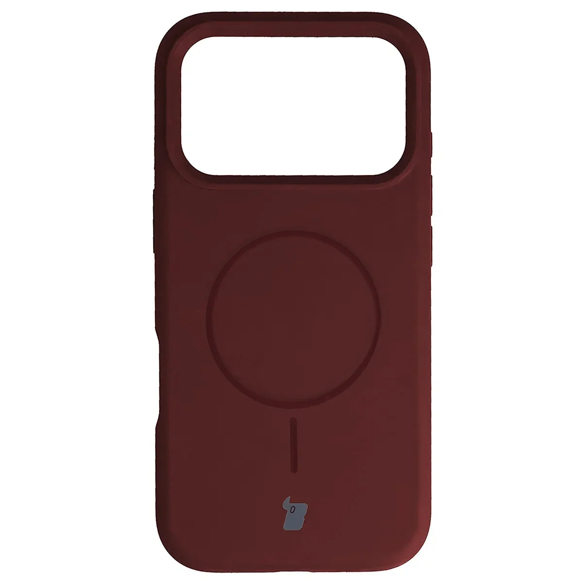 Silikon Handyhülle mit Magnetring für iPhone 18 Pro / 17 Pro, Bizon Soft Case Magnetic, Burgunderrot (2/8)
