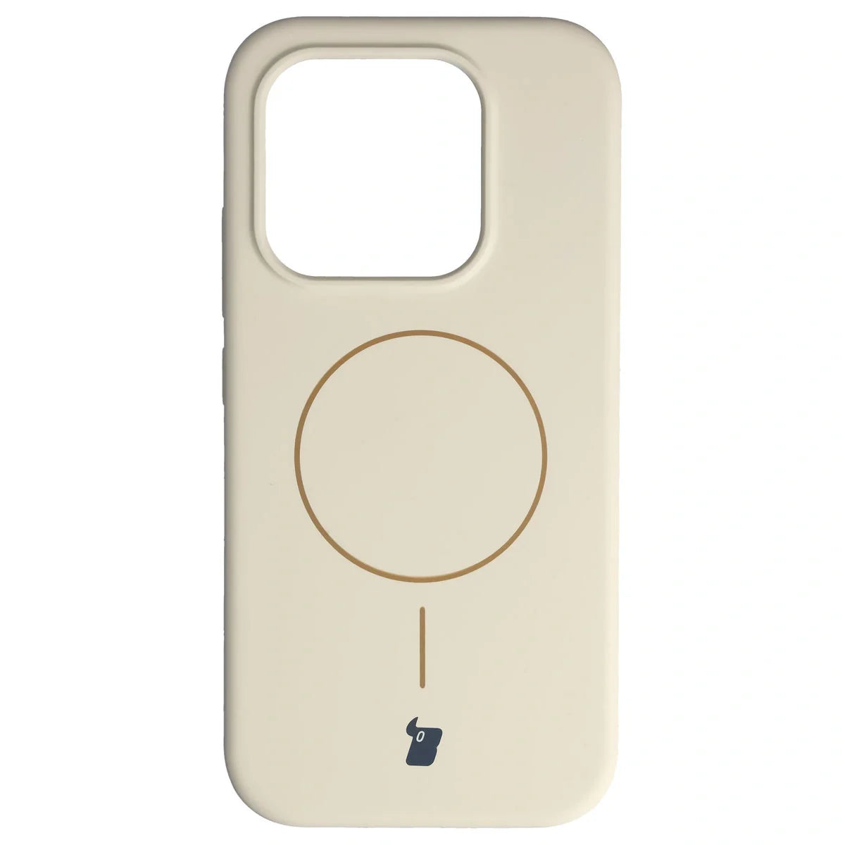 Silikon Handyhülle mit Magnetring für Xiaomi 17, Bizon Soft Case Magnetic, Écru
