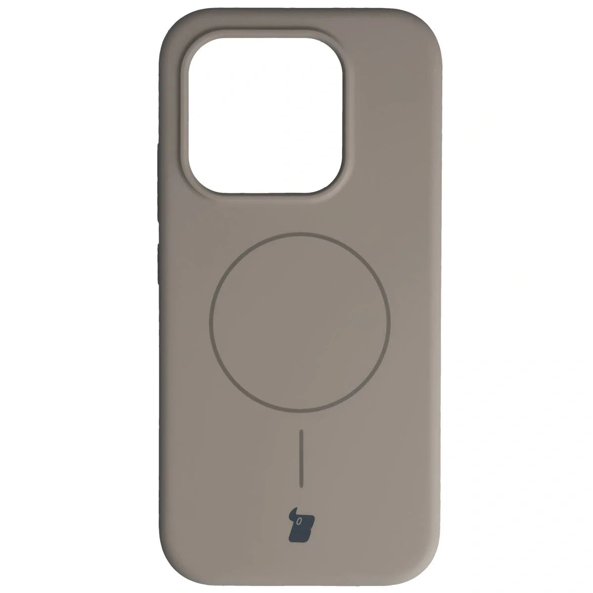 Silikon Handyhülle mit Magnetring für Xiaomi 17, Bizon Soft Case Magnetic, Hellgrau