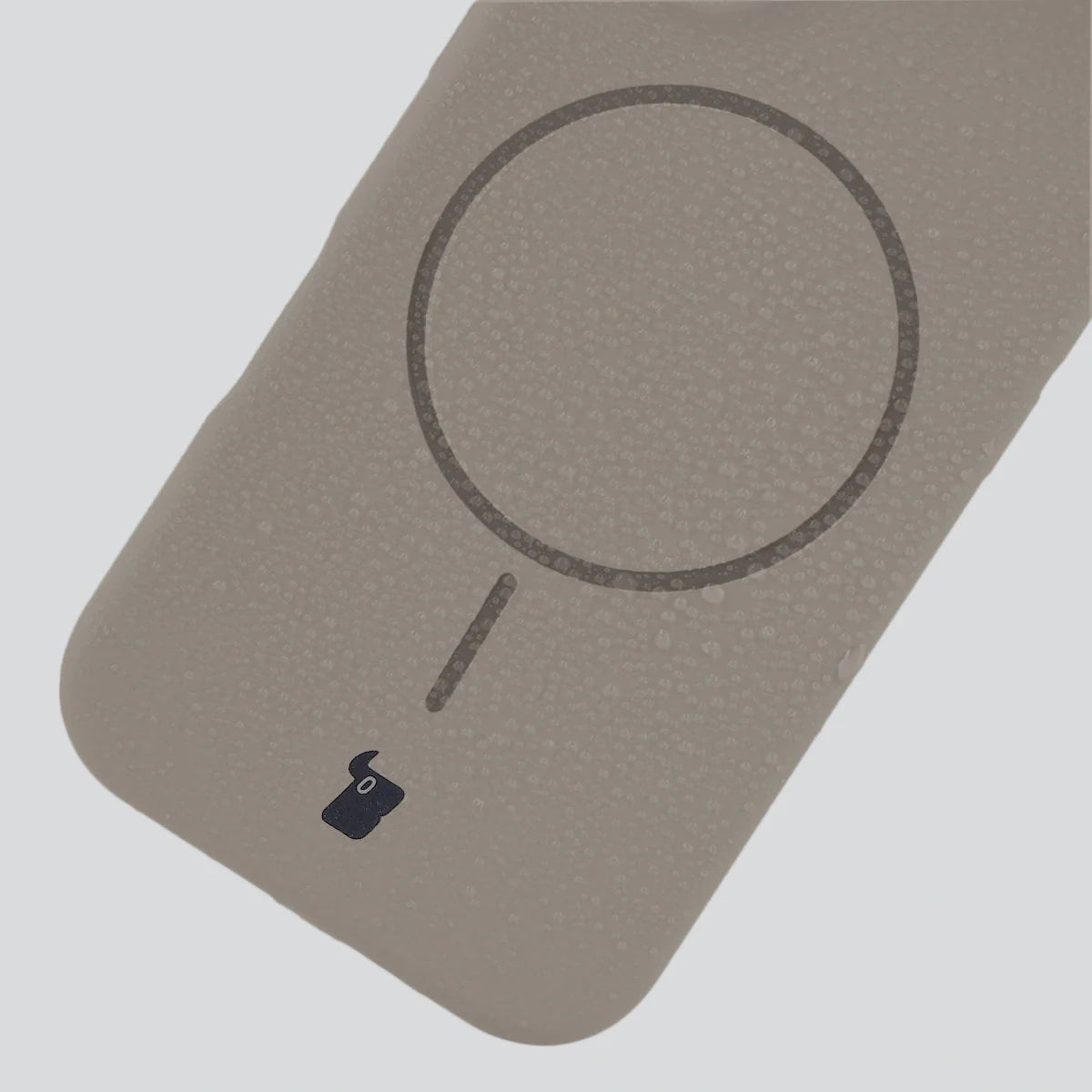 Silikon Handyhülle mit Magnetring für Xiaomi 17, Bizon Soft Case Magnetic, Hellgrau