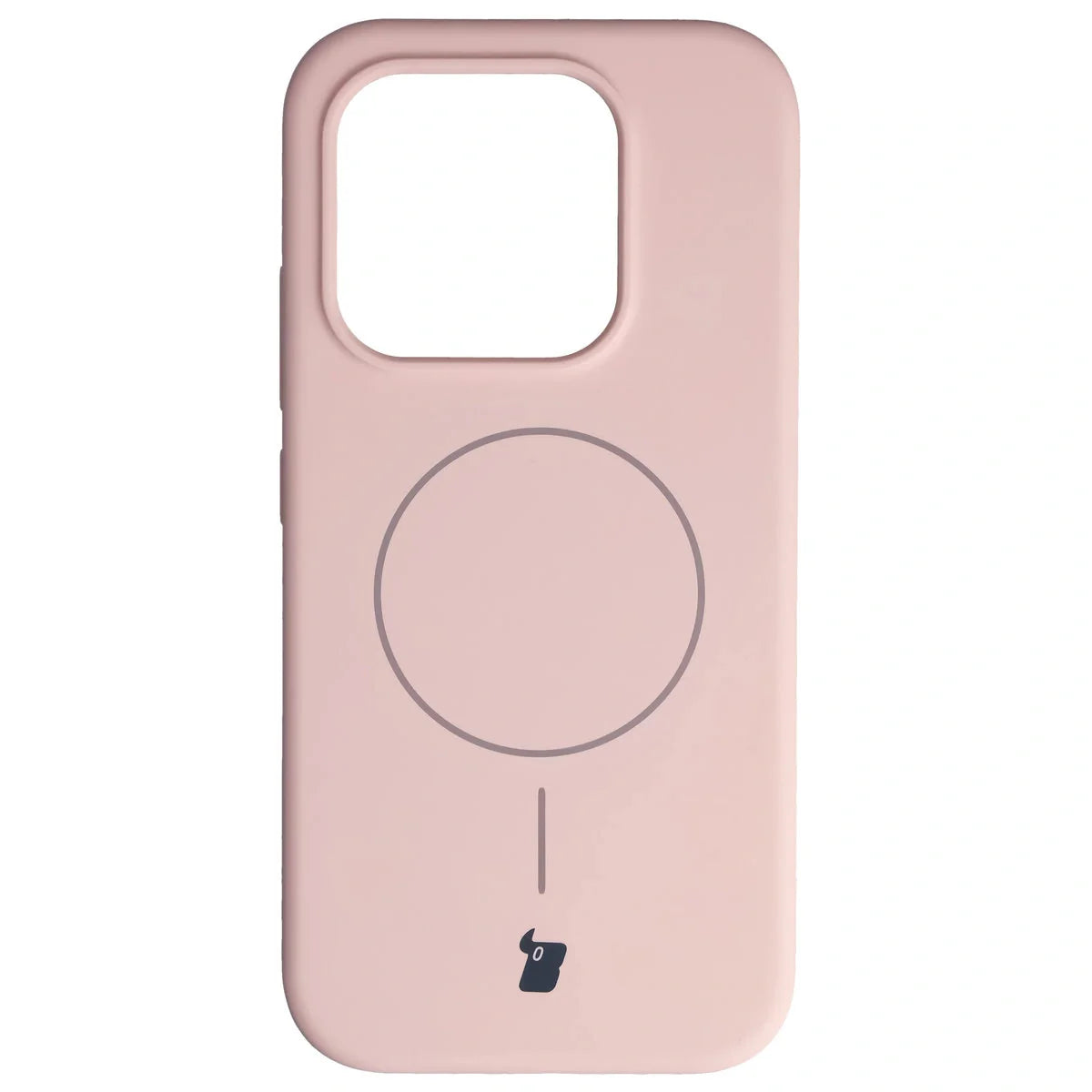 Silikon Handyhülle mit Magnetring für Xiaomi 17, Bizon Soft Case Magnetic, Hellrosa