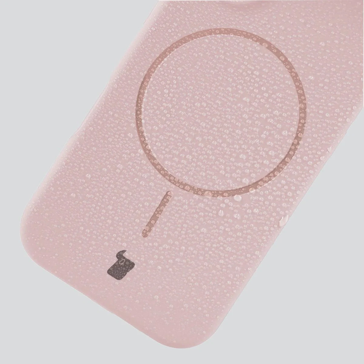 Silikon Handyhülle mit Magnetring für Xiaomi 17, Bizon Soft Case Magnetic, Hellrosa
