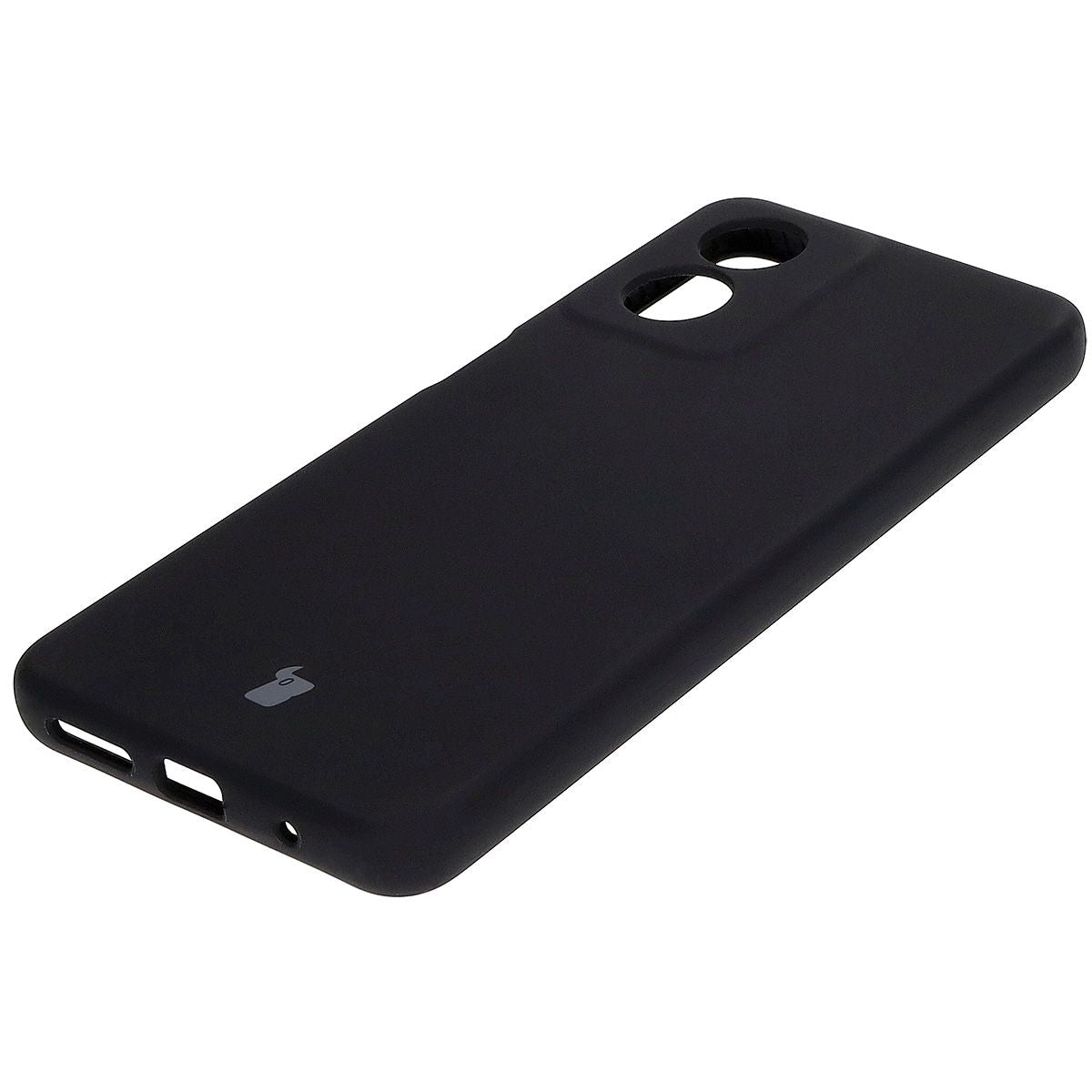 Silikon Handyhülle für Motorola Moto G04, Bizon Soft Case, Schwarz