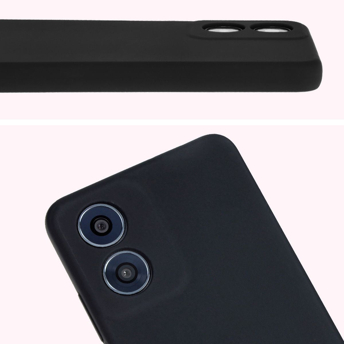 Silikon Handyhülle für Motorola Moto G04, Bizon Soft Case, Schwarz