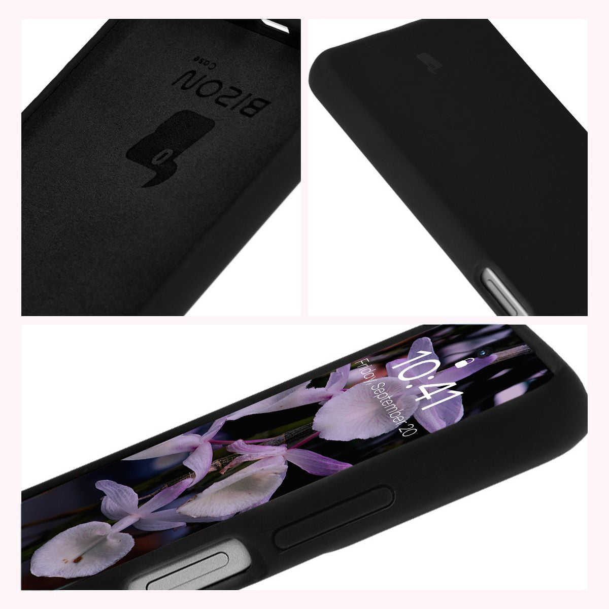 Silikon Handyhülle für Motorola Moto G04, Bizon Soft Case, Schwarz