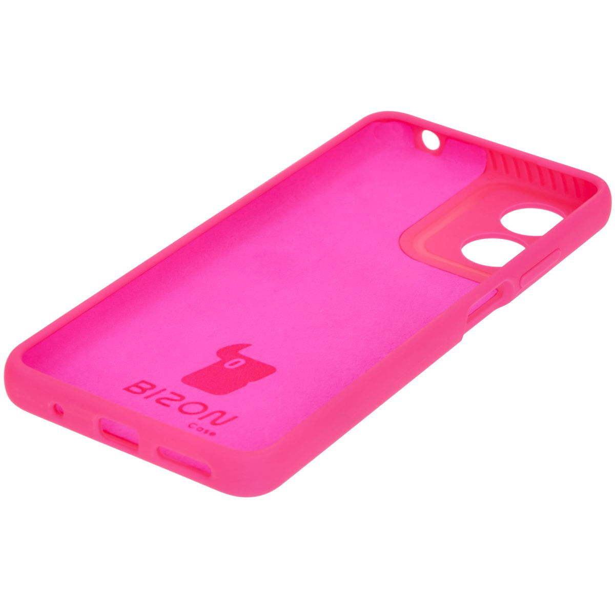 Silikon Handyhülle für Motorola Moto G04, Bizon Soft Case, Neon-Pink