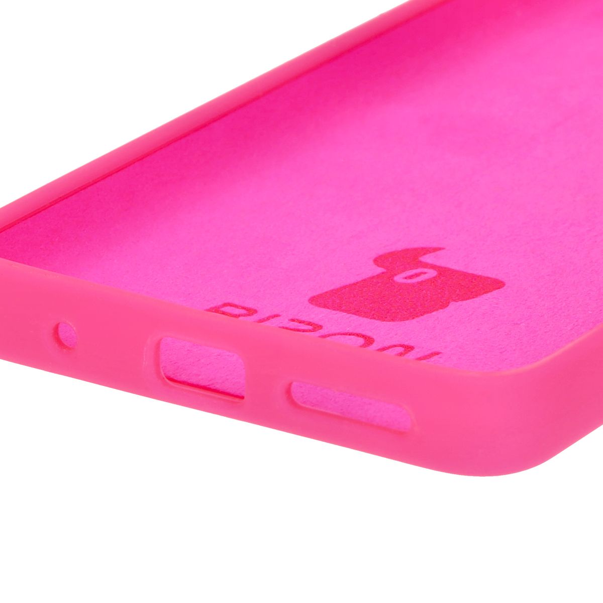 Silikon Handyhülle für Motorola Moto G04, Bizon Soft Case, Neon-Pink