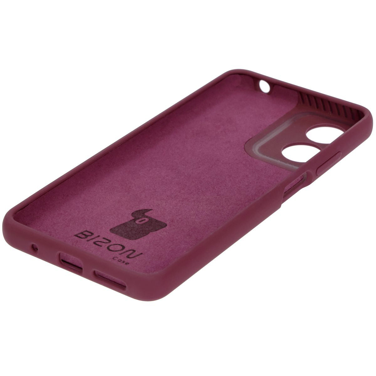 Silikon Handyhülle für Motorola Moto G04, Bizon Soft Case, Pflaumenfarbe
