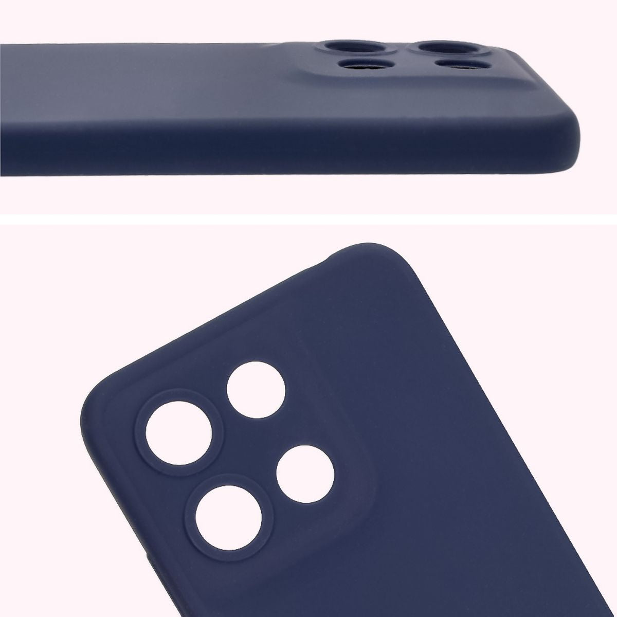 Silikon Handyhülle für Motorola Moto G17 / G17 Power / G15 / G15 Power, Bizon Soft Case, Dunkelblau
