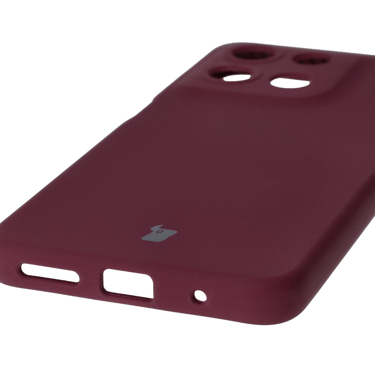 Silikon Handyhülle für Motorola Moto G17 / G17 Power / G15 / G15 Power, Bizon Soft Case, Pflaumenfarbe