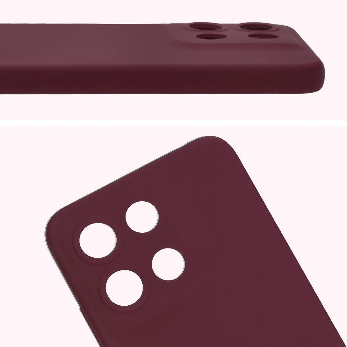 Silikon Handyhülle für Motorola Moto G17 / G17 Power / G15 / G15 Power, Bizon Soft Case, Pflaumenfarbe