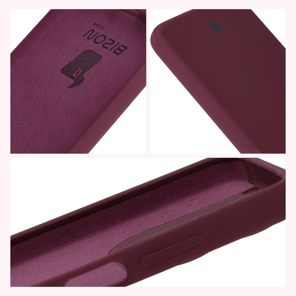 Silikon Handyhülle für Motorola Moto G17 / G17 Power / G15 / G15 Power, Bizon Soft Case, Pflaumenfarbe