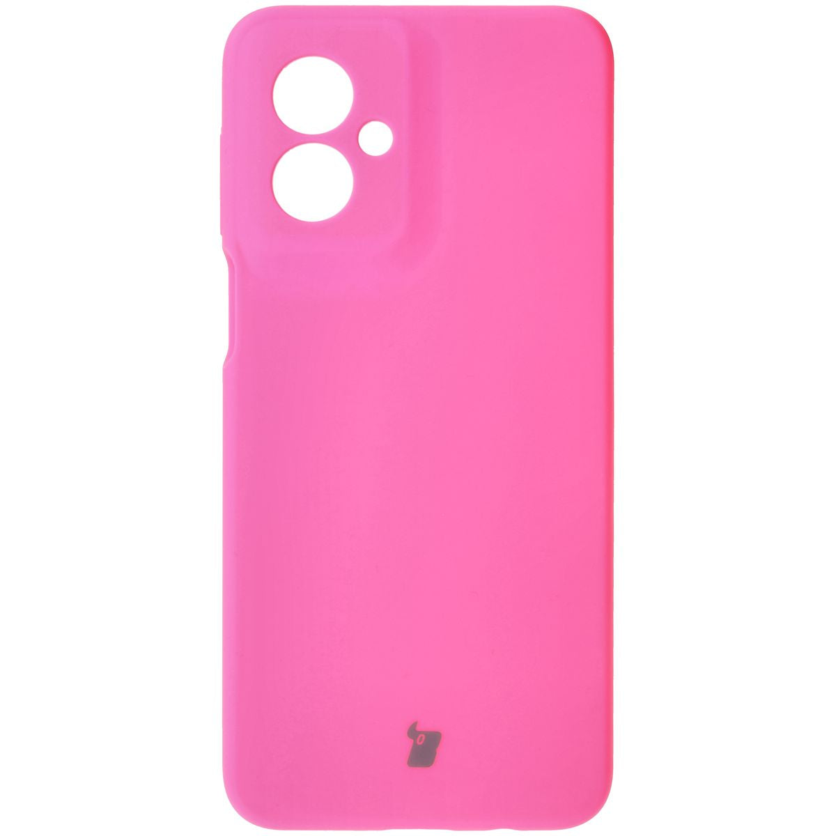 Silikon Handyhülle für Motorola Moto G55 5G, Bizon Soft Case, Neon-Pink