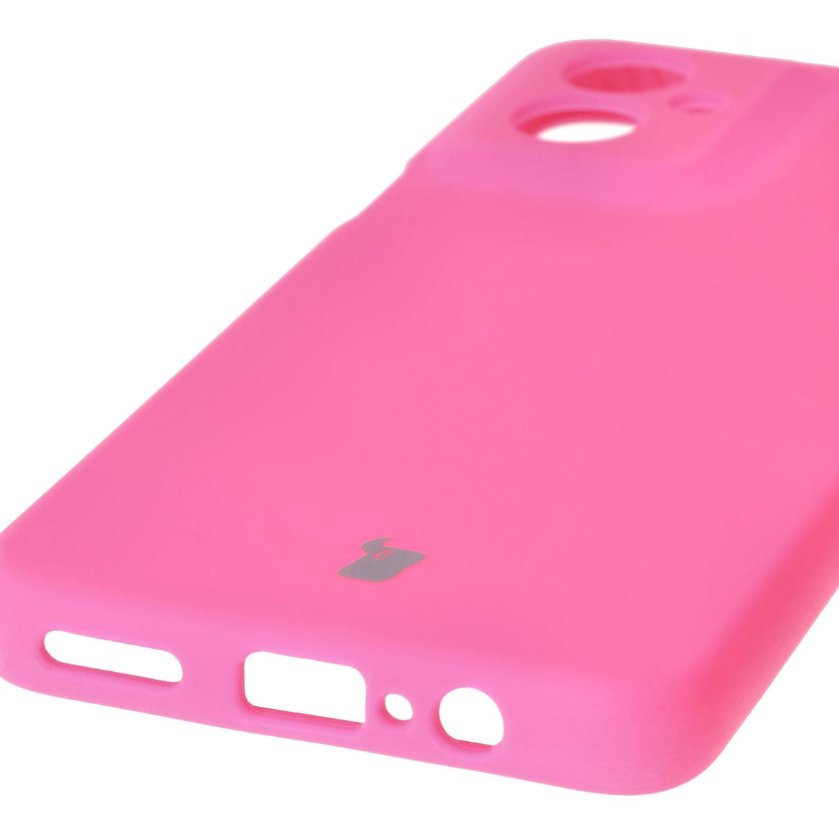 Silikon Handyhülle für Motorola Moto G55 5G, Bizon Soft Case, Neon-Pink