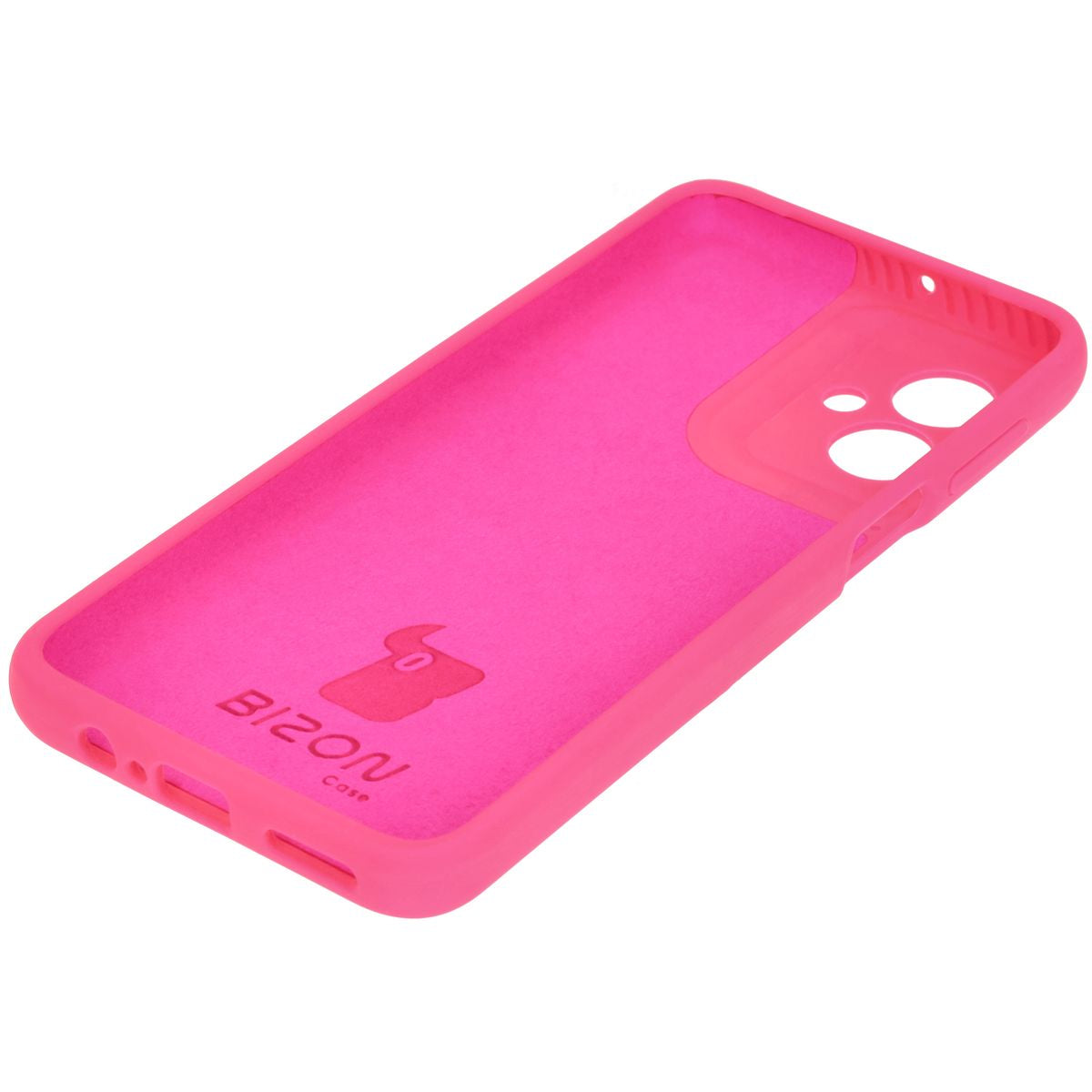 Silikon Handyhülle für Motorola Moto G55 5G, Bizon Soft Case, Neon-Pink