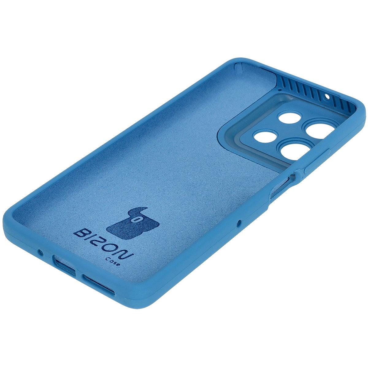 Silikon Handyhülle für Motorola Moto G75 5G, Bizon Soft Case, Blau