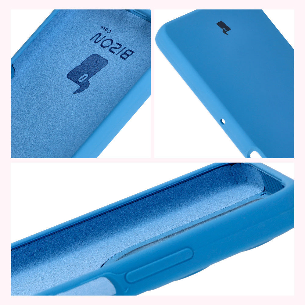 Silikon Handyhülle für Motorola Moto G75 5G, Bizon Soft Case, Blau