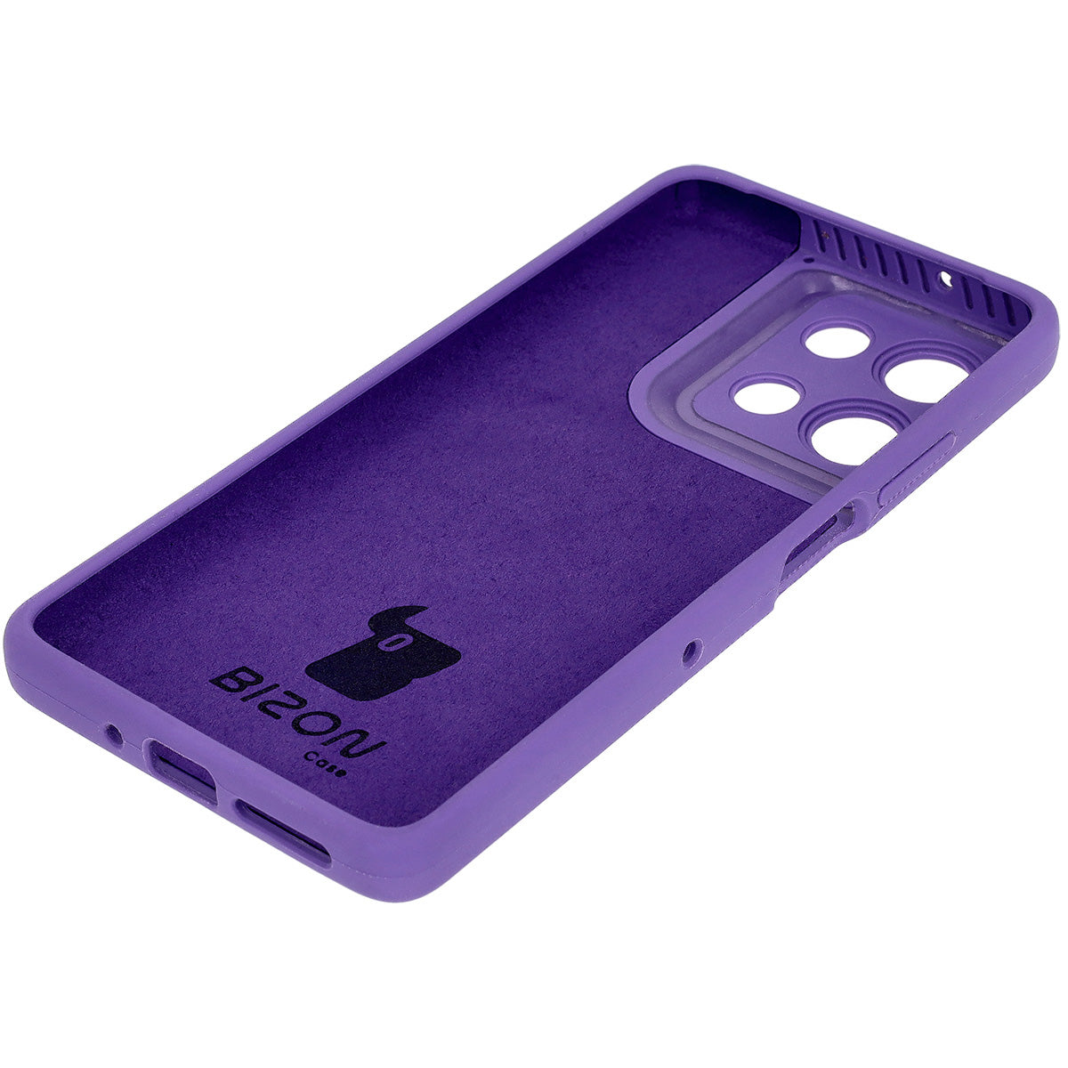 Silikon Handyhülle für Motorola Moto G75 5G, Bizon Soft Case, Violett