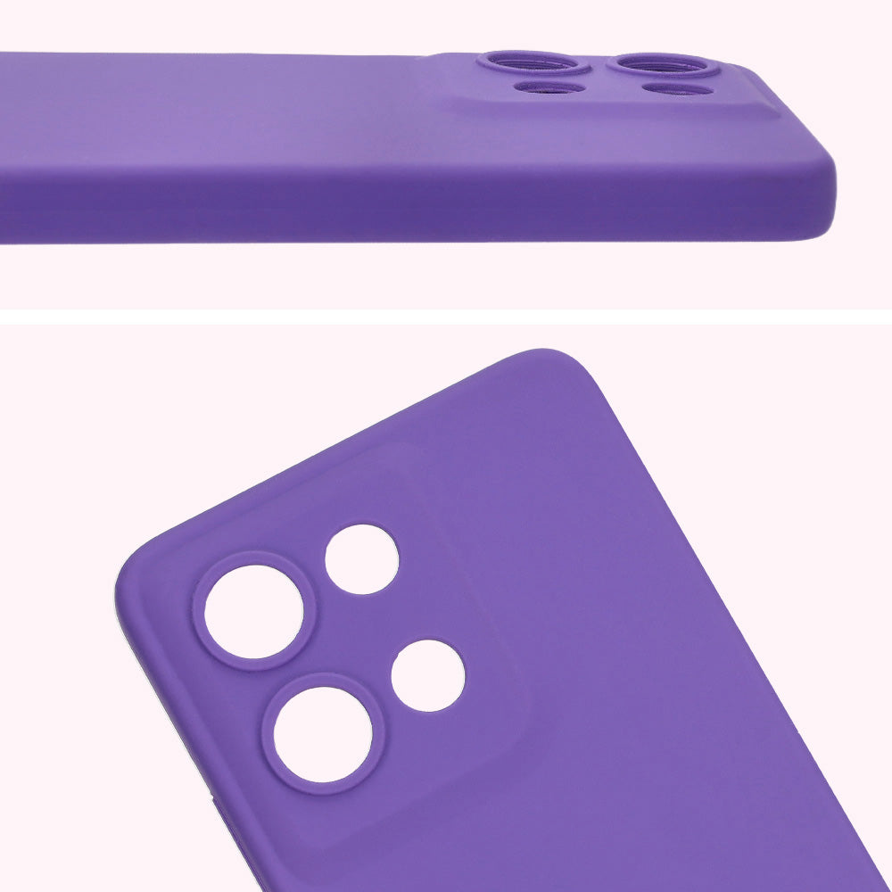 Silikon Handyhülle für Motorola Moto G75 5G, Bizon Soft Case, Violett