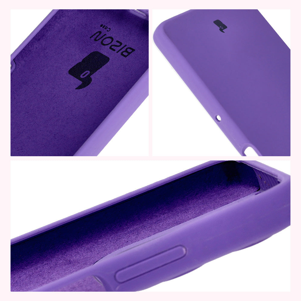 Silikon Handyhülle für Motorola Moto G75 5G, Bizon Soft Case, Violett