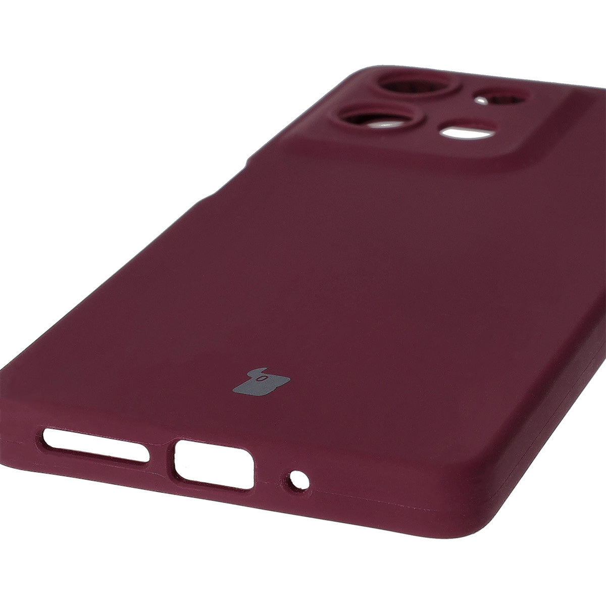 Silikon Handyhülle für Motorola Moto G75 5G, Bizon Soft Case, Pflaumenfarbe
