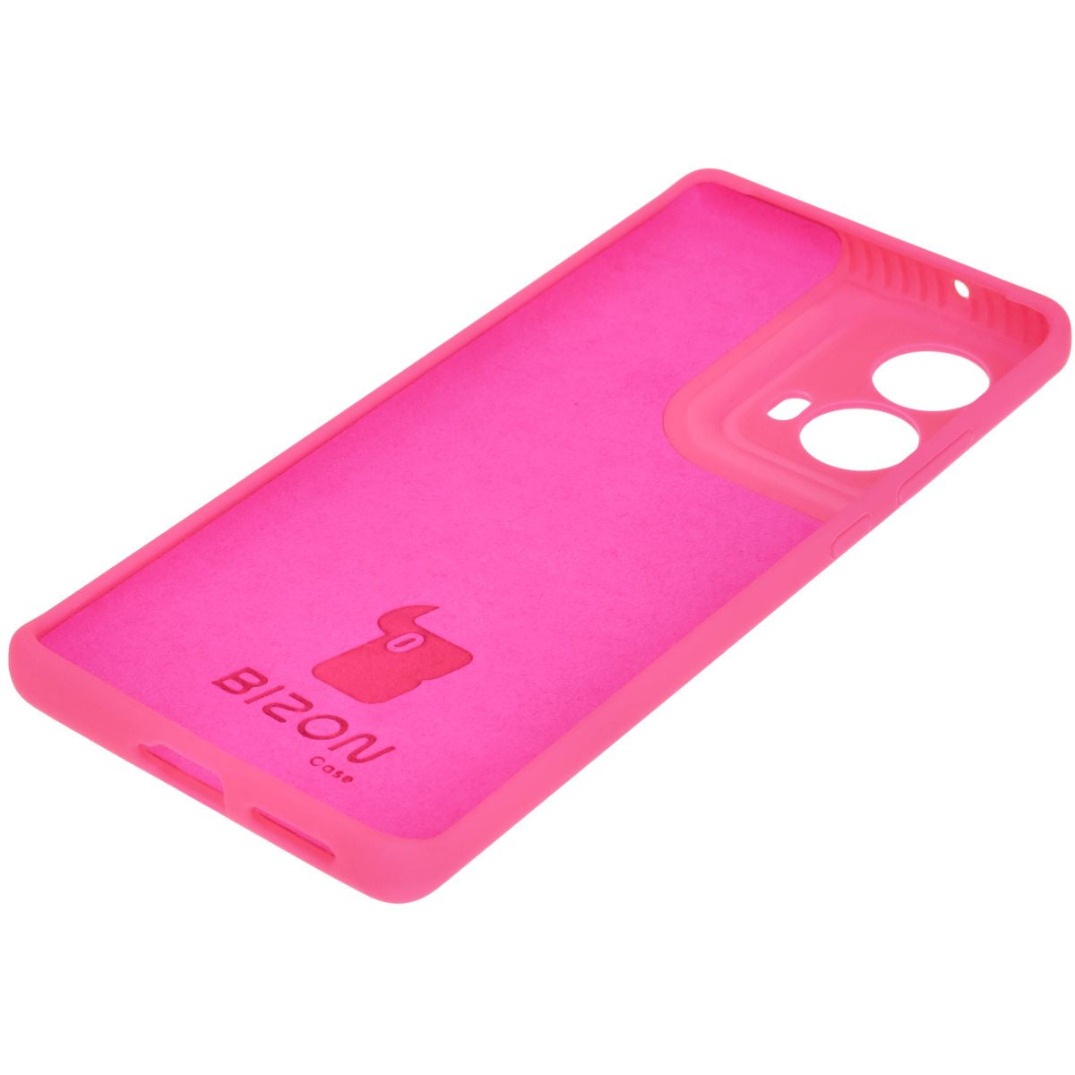 Silikon Handyhülle für Motorola Moto G85 5G, Bizon Soft Case, Neon-Pink