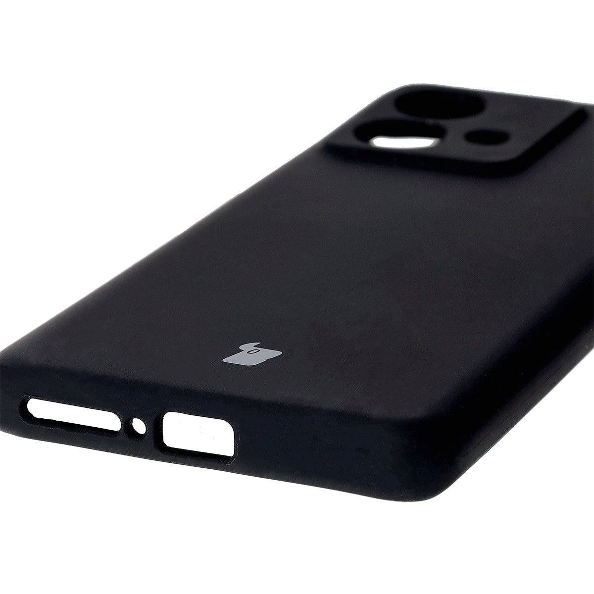 Silikon Handyhülle für Motorola Edge 40 Neo, Bizon Soft Case, Schwarz