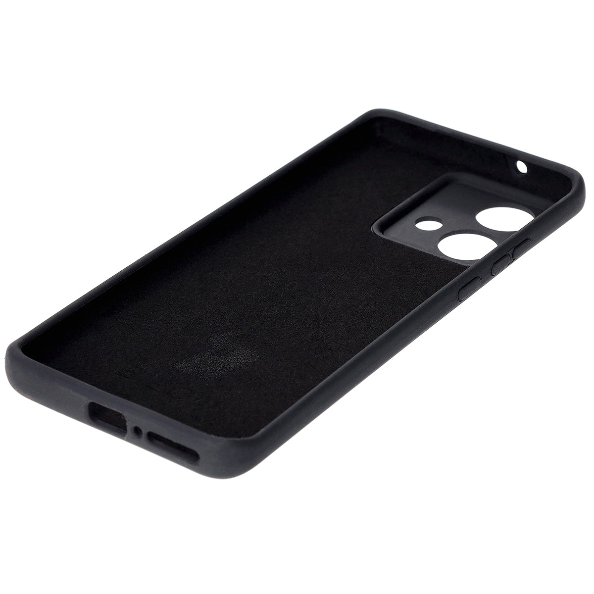 Silikon Handyhülle für Motorola Edge 40 Neo, Bizon Soft Case, Schwarz