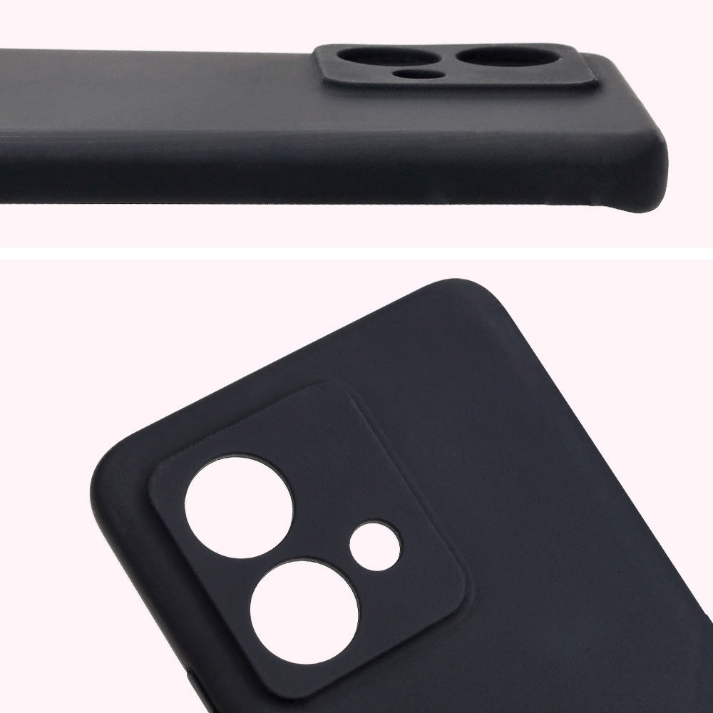 Silikon Handyhülle für Motorola Edge 40 Neo, Bizon Soft Case, Schwarz