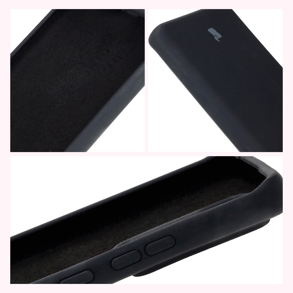 Silikon Handyhülle für Motorola Edge 40 Neo, Bizon Soft Case, Schwarz