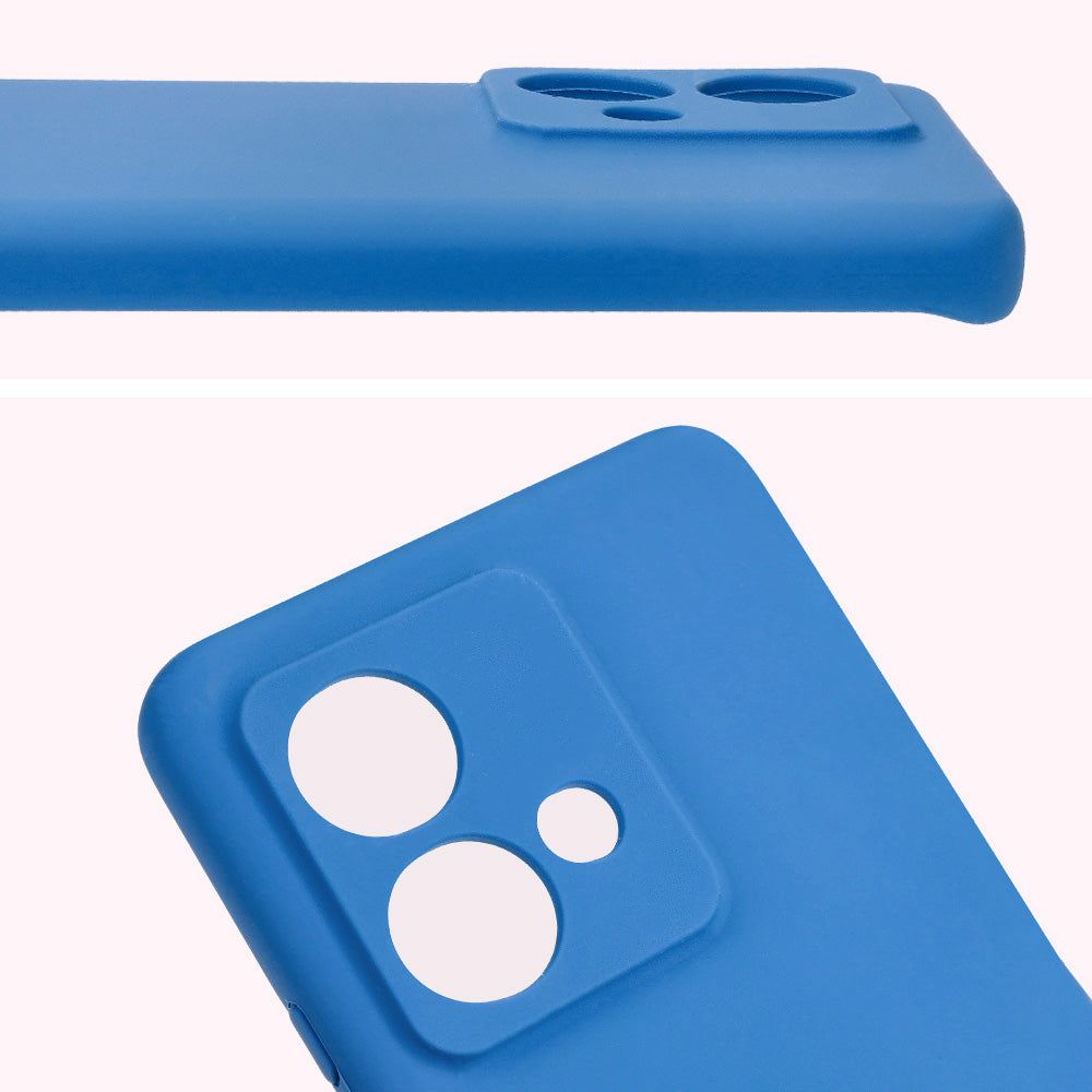 Silikon Handyhülle für Motorola Edge 40 Neo, Bizon Soft Case, Blau