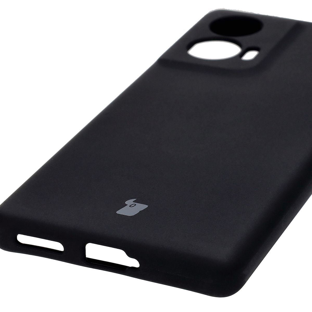 Silikon Handyhülle für Motorola Edge 50 Fusion, Bizon Soft Case, Schwarz