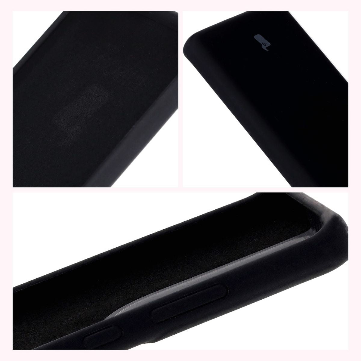 Silikon Handyhülle für Motorola Edge 50 Fusion, Bizon Soft Case, Schwarz