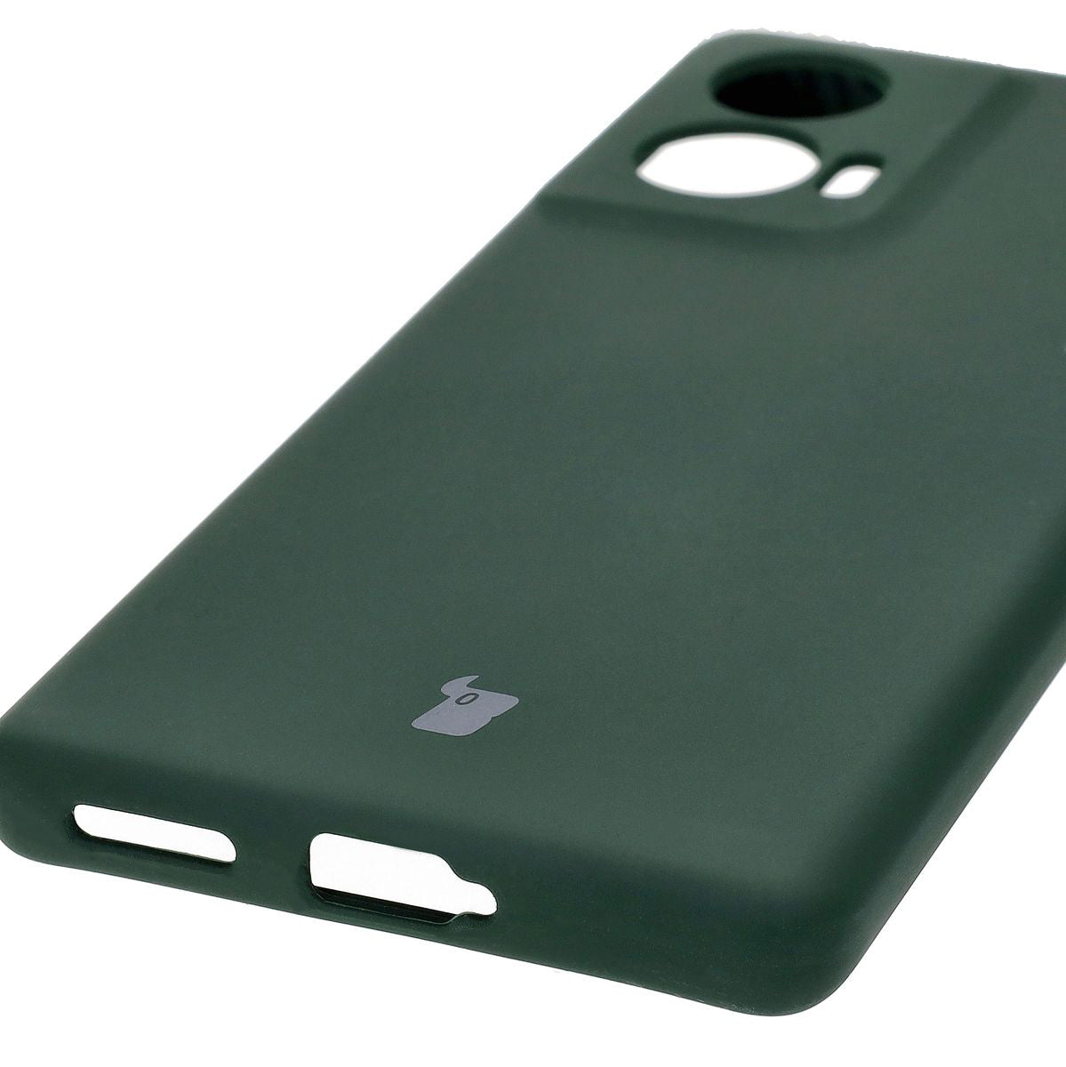 Silikon Handyhülle für Motorola Edge 50 Fusion, Bizon Soft Case, Dunkelgrün