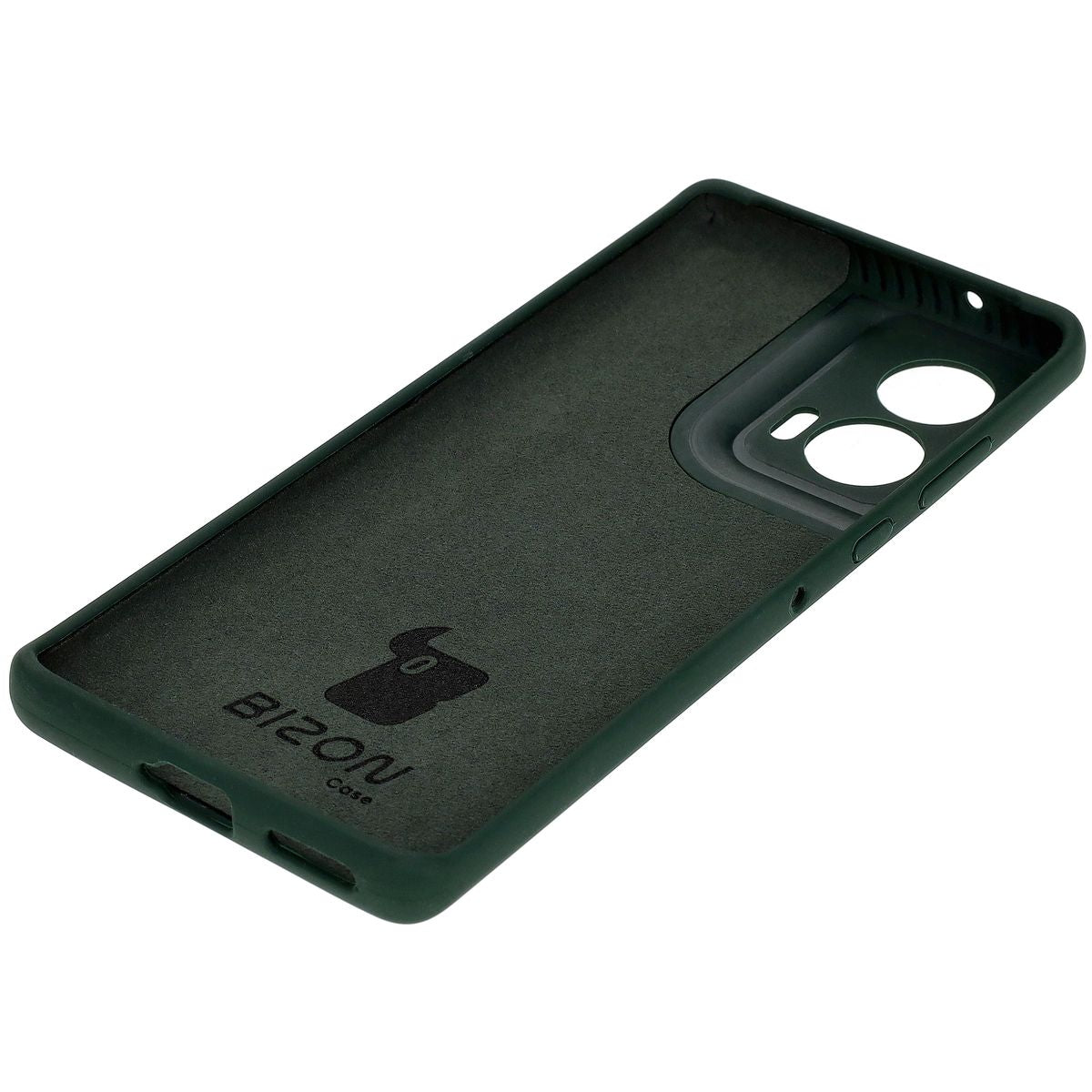 Silikon Handyhülle für Motorola Edge 50 Fusion, Bizon Soft Case, Dunkelgrün