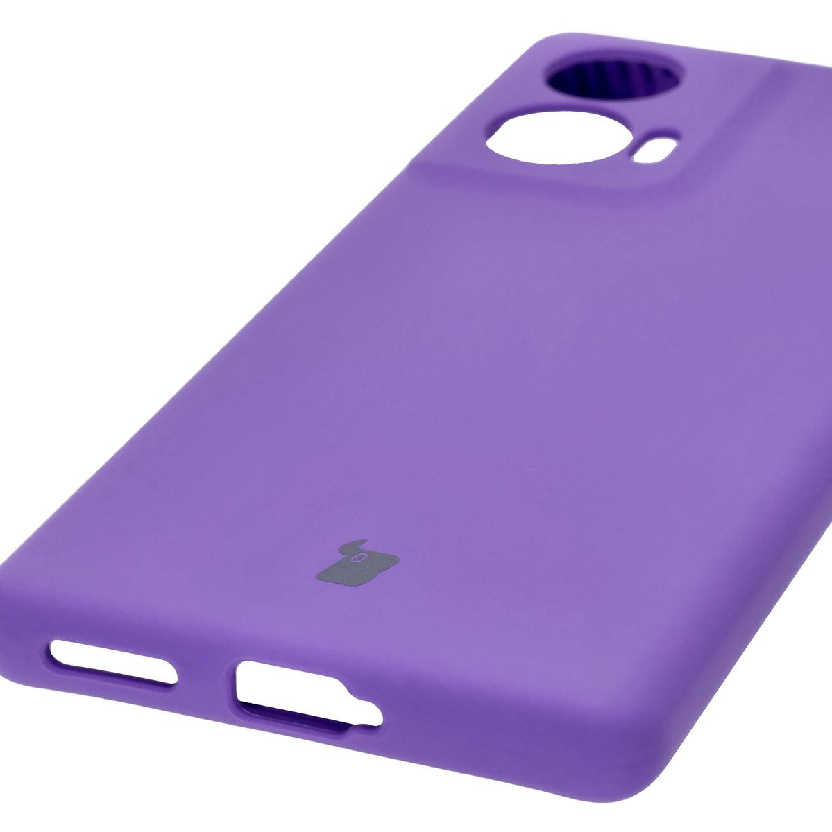 Silikon Handyhülle für Motorola Edge 50 Fusion, Bizon Soft Case, Violett