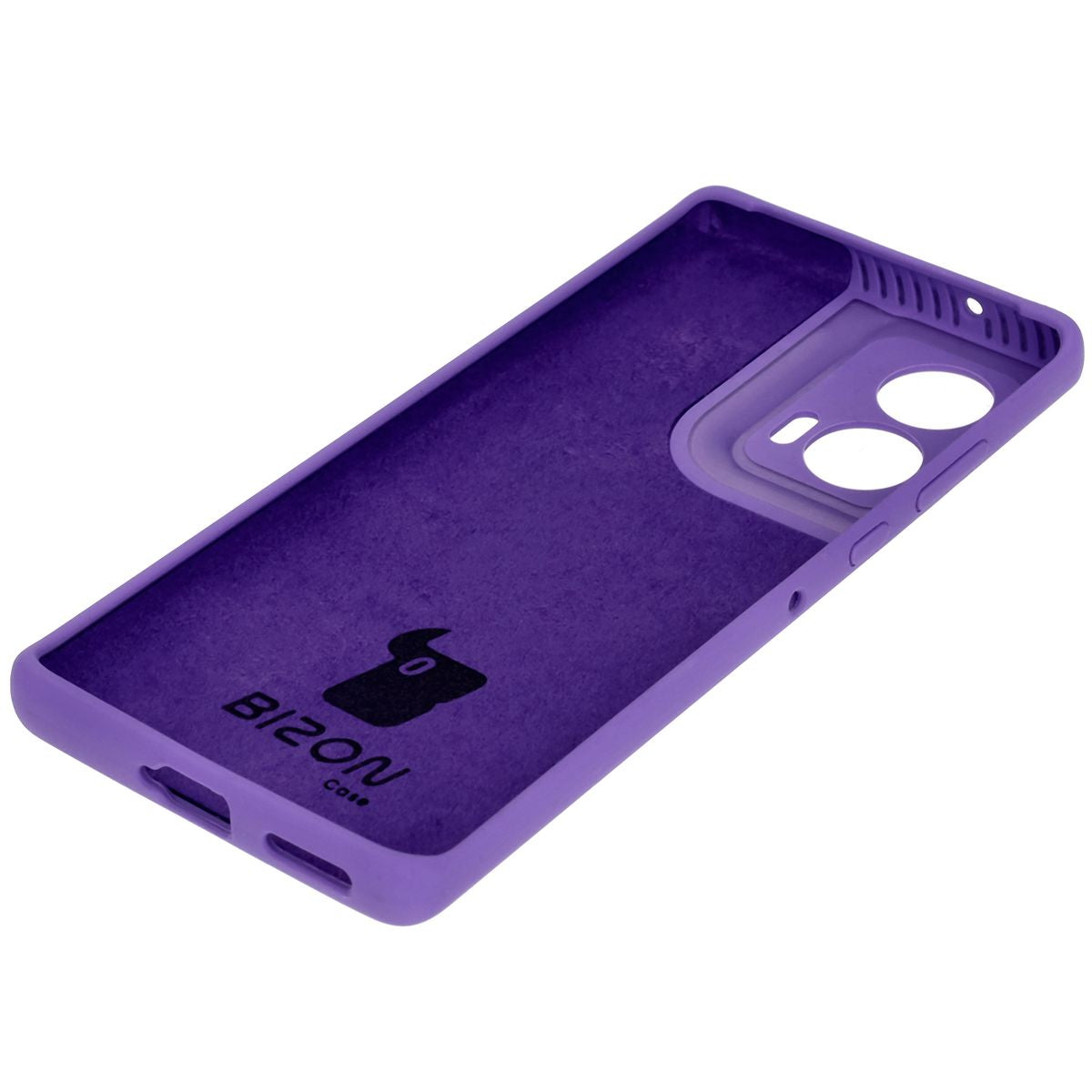 Silikon Handyhülle für Motorola Edge 50 Fusion, Bizon Soft Case, Violett
