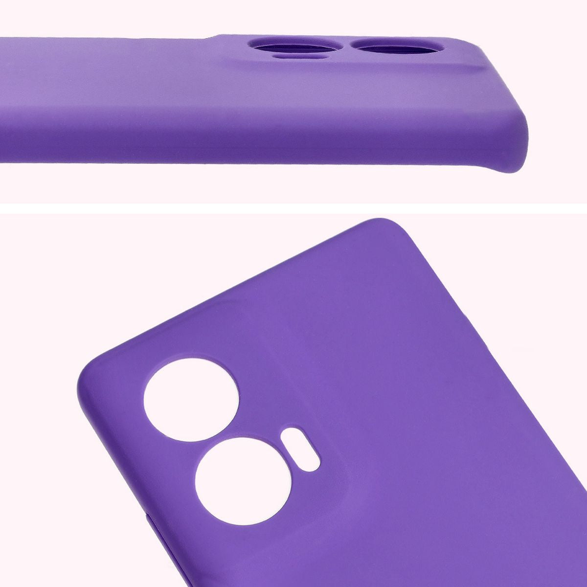 Silikon Handyhülle für Motorola Edge 50 Fusion, Bizon Soft Case, Violett