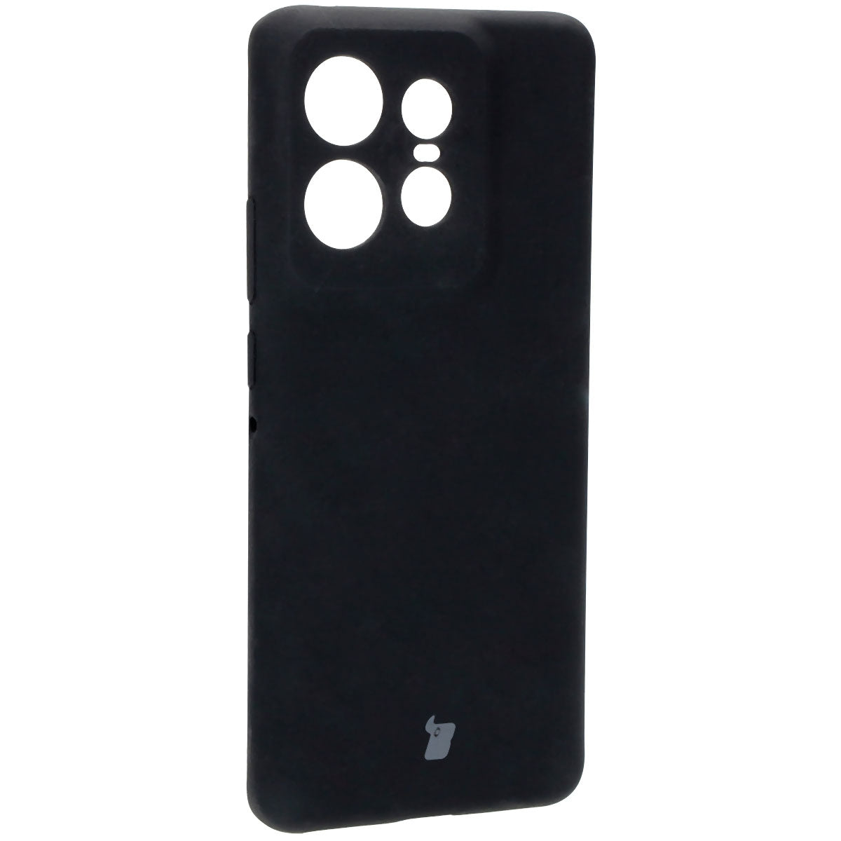 Silikon Handyhülle für Motorola Edge 50 Pro, Bizon Soft Case, Schwarz