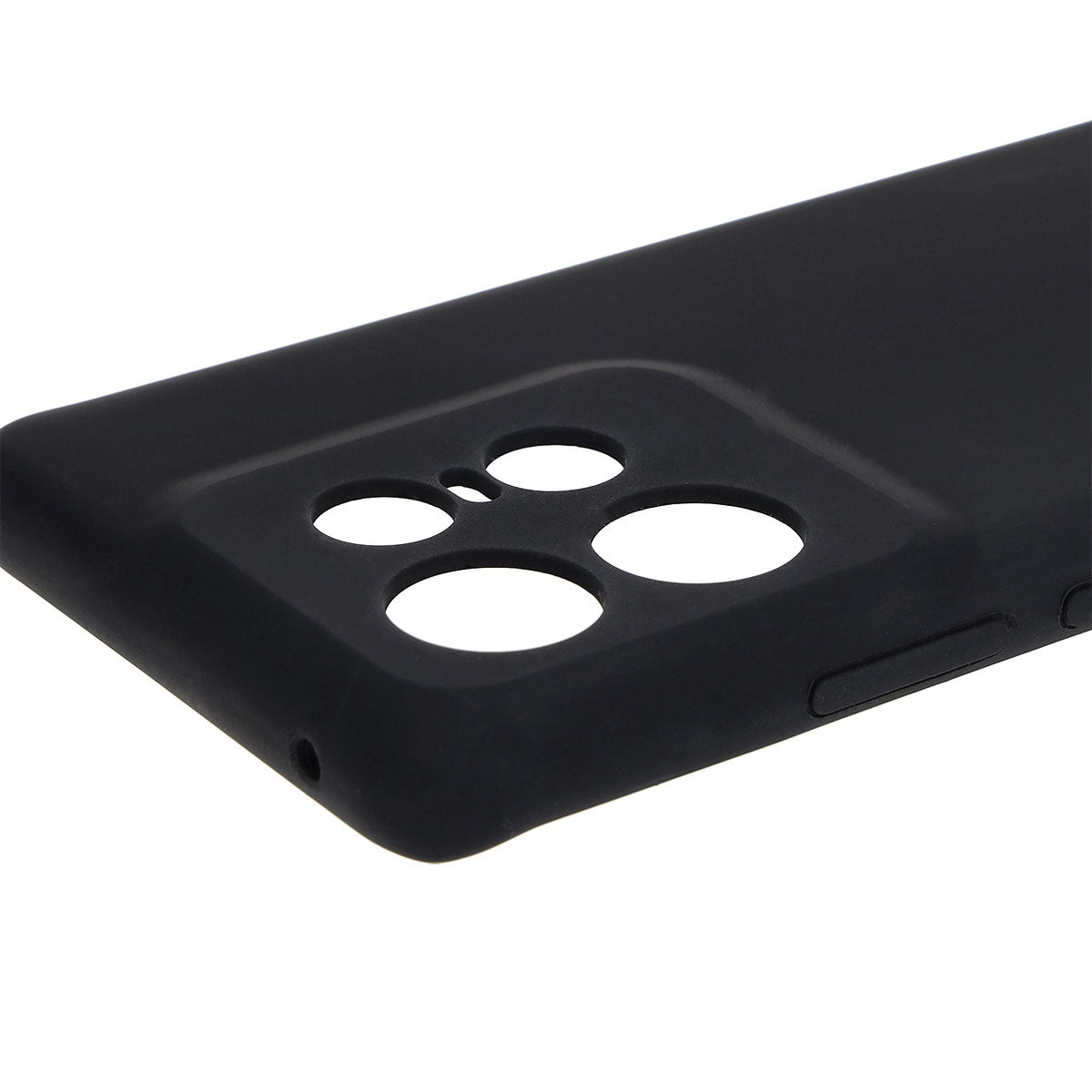 Silikon Handyhülle für Motorola Edge 50 Pro, Bizon Soft Case, Schwarz