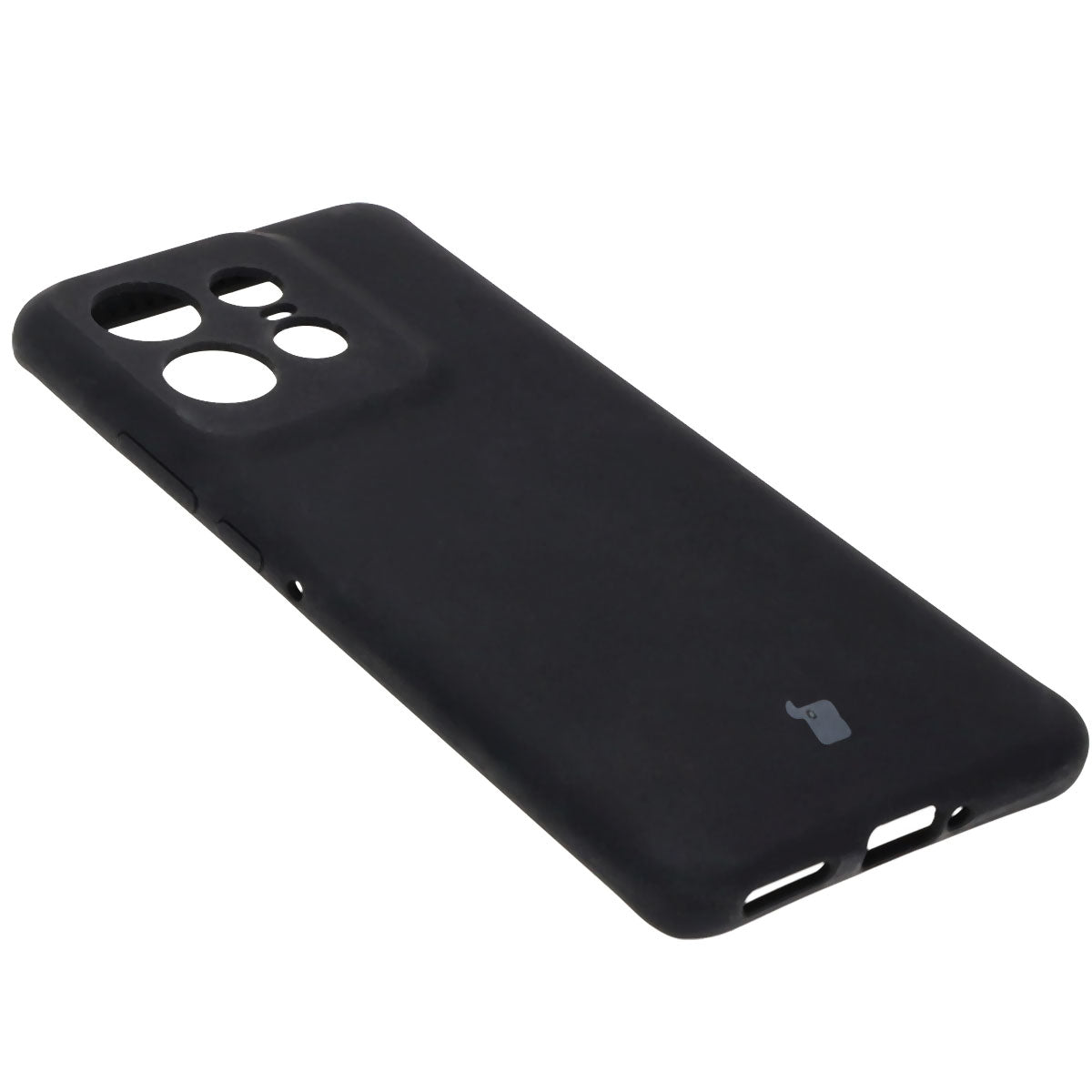 Silikon Handyhülle für Motorola Edge 50 Pro, Bizon Soft Case, Schwarz