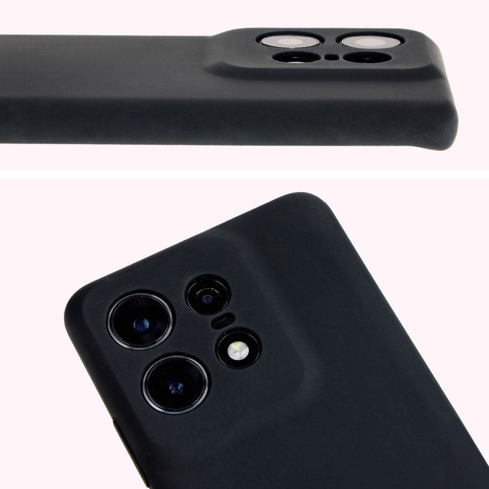 Silikon Handyhülle für Motorola Edge 50 Pro, Bizon Soft Case, Schwarz
