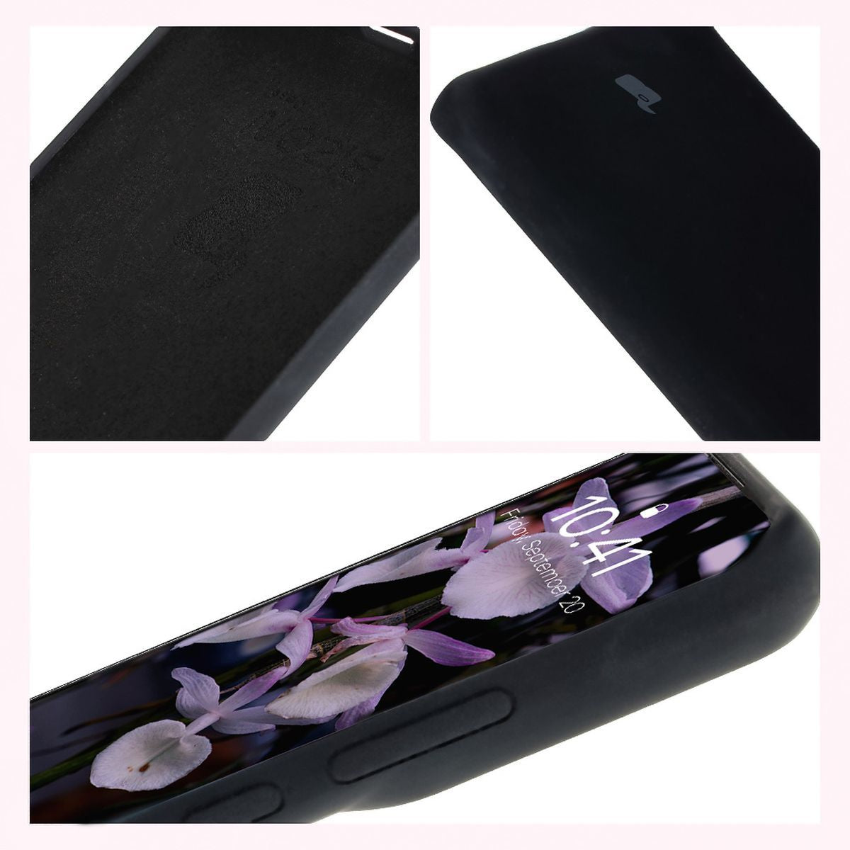 Silikon Handyhülle für Motorola Edge 50 Pro, Bizon Soft Case, Schwarz