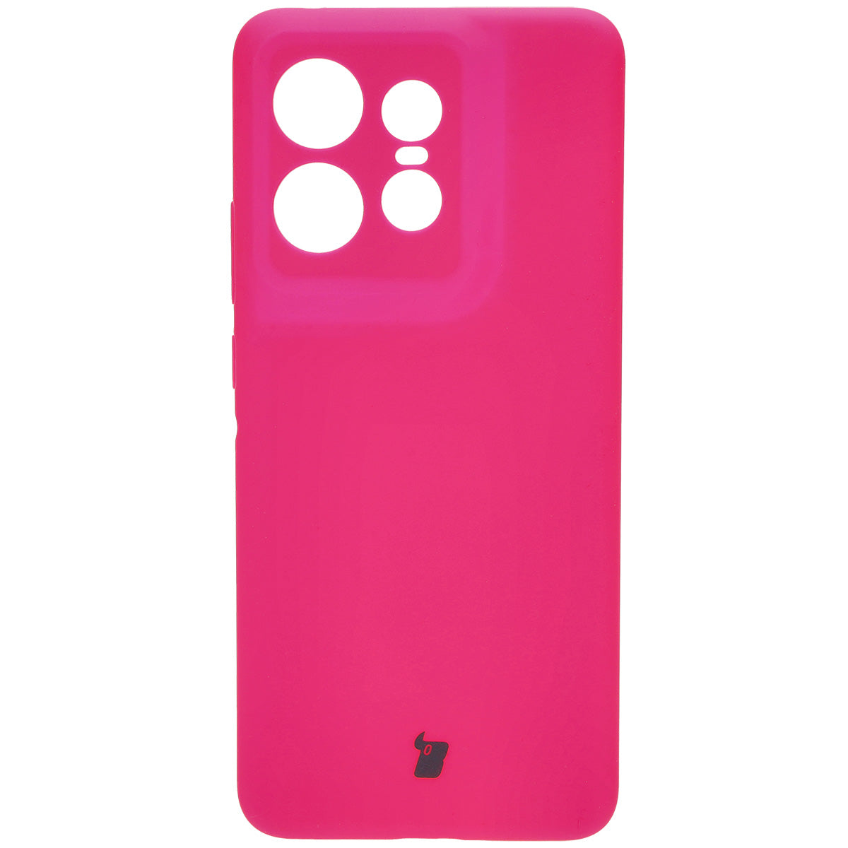Silikon Handyhülle für Motorola Edge 50 Pro, Bizon Soft Case, Neon-Pink
